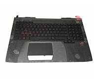 Carcasa Superioara Palmrest cu Tastatura Asus ROG G751JW neagra layout us cu iluminare rosie