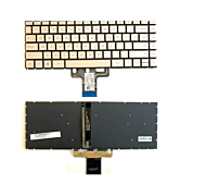 Tastatura laptop HP 13-w057nz US gold fara rama cu iluminare