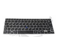 Tastatura laptop Toshiba Portege Z30-A-10P Ultrabook neagra cu rama gri fara iluminare