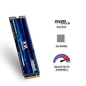 Solid State Drive SSD KingSpec PCIe 3.0 NX-1TB 2280 1TB NVMe M.2 