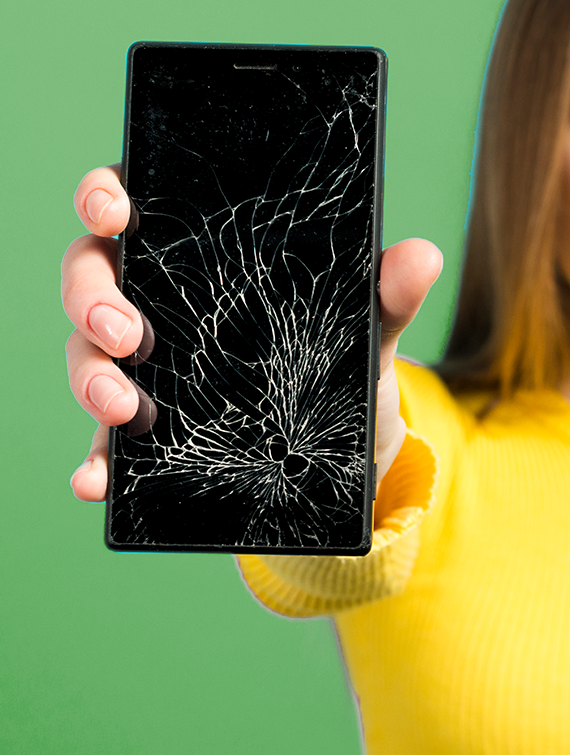 Telefon cu ecran spart, lista de probleme ale telefoanelor reparabile in service gsm